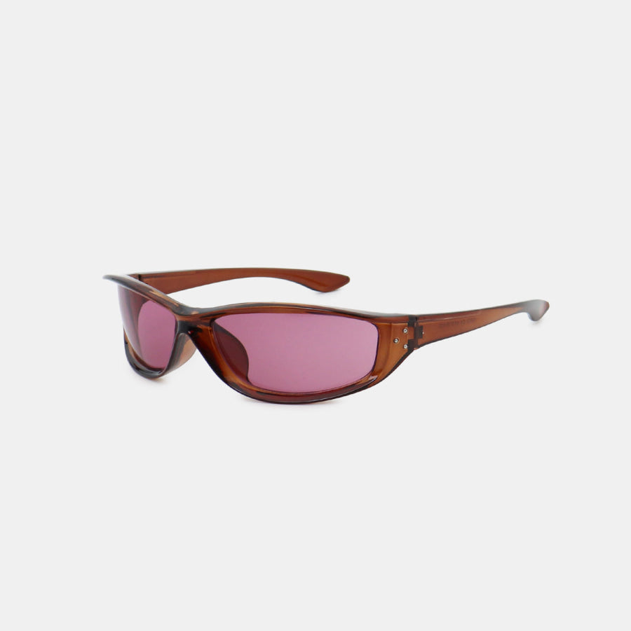 Polycarbonate Frame Rectangle Sunglasses Apparel and Accessories