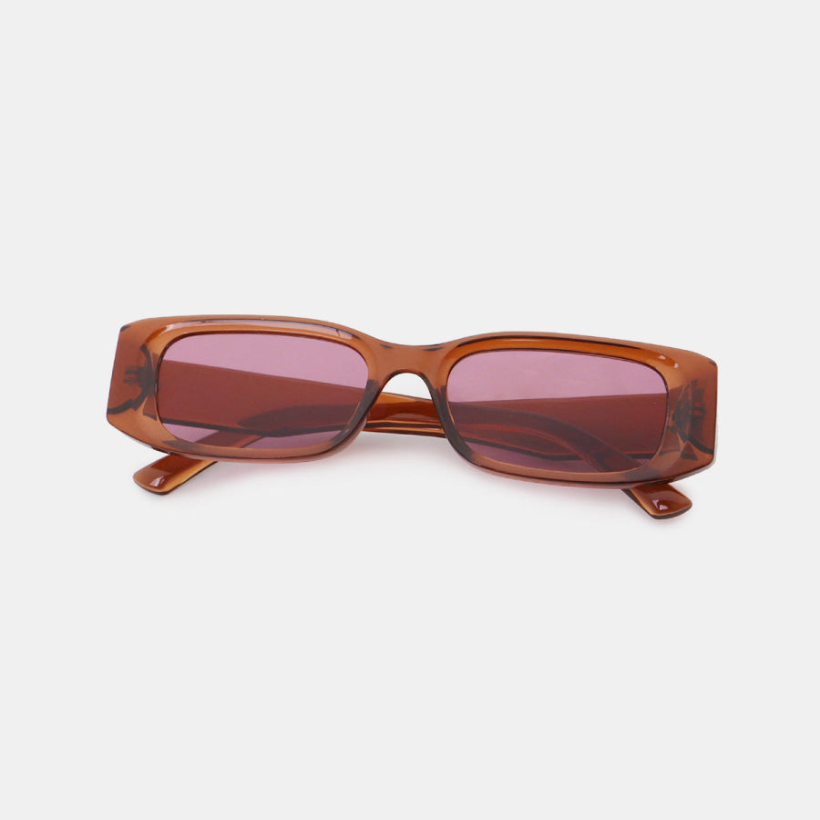 Polycarbonate Frame Rectangle Sunglasses Apparel and Accessories