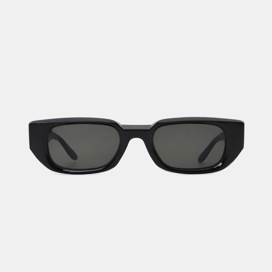 Polycarbonate Frame Rectangle Sunglasses Black / One Size Apparel and Accessories
