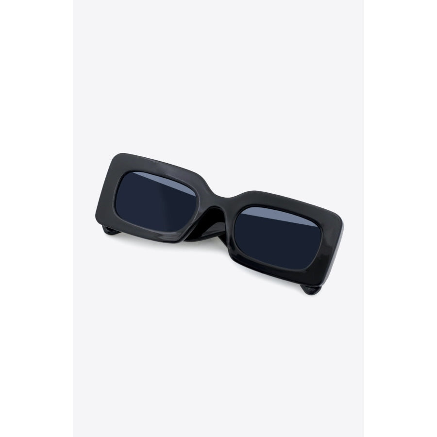 Polycarbonate Frame Rectangle Sunglasses Black / One Size