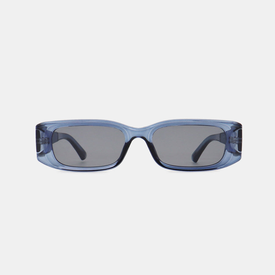 Polycarbonate Frame Rectangle Sunglasses Dusty Blue / One Size Apparel and Accessories