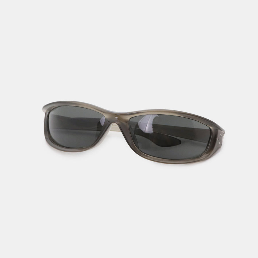 Polycarbonate Frame Rectangle Sunglasses Gray / One Size Apparel and Accessories