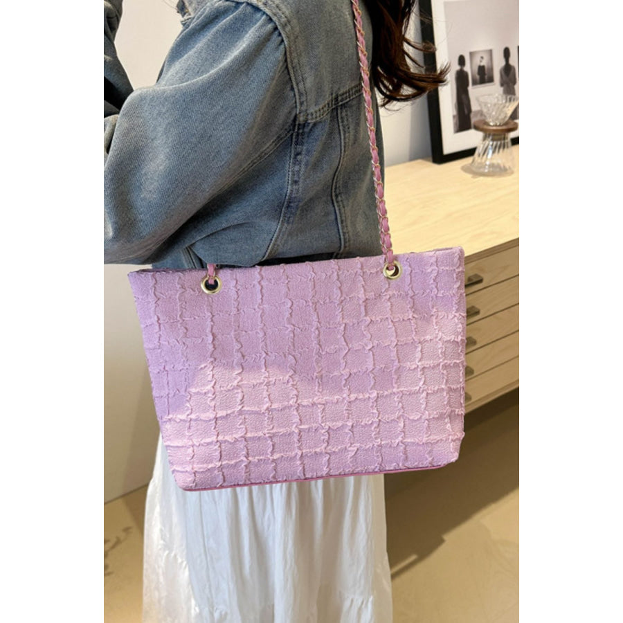 Polyester Texture Chain Tote bag Apparel and Accessories