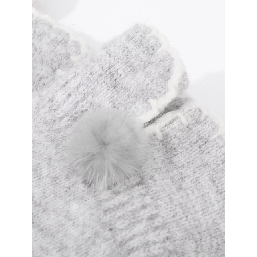 Pom-Pom Detail Gloves Apparel and Accessories