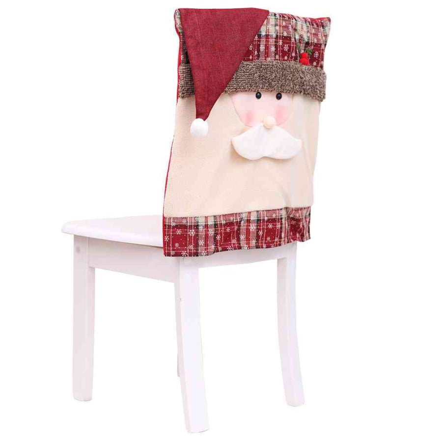 Pom-Pom Trim Chair Cover Santa / One Size