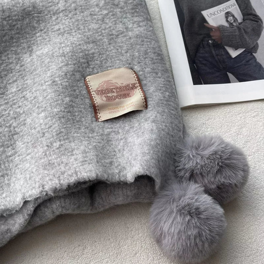 Pom-Pom Tassel Warm Scarf Apparel and Accessories