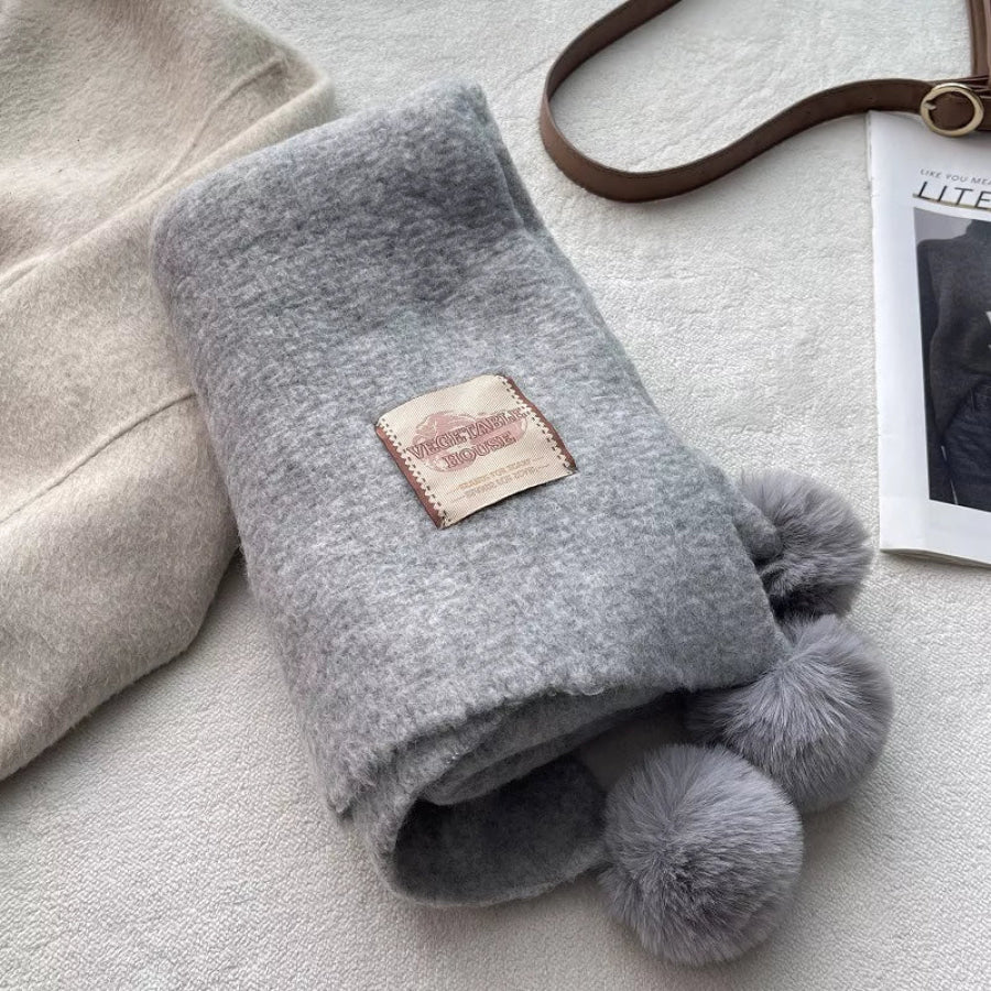Pom-Pom Tassel Warm Scarf Apparel and Accessories