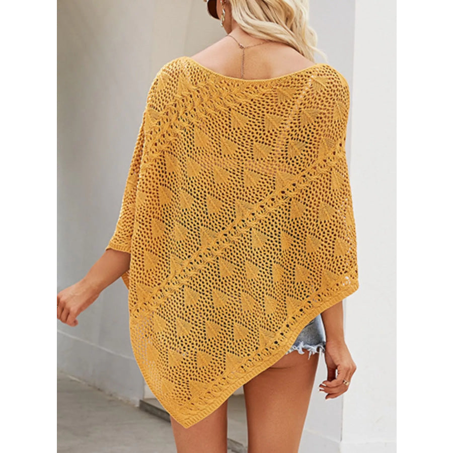 Poncho Style Knit Cover Up Apparel and Accessories