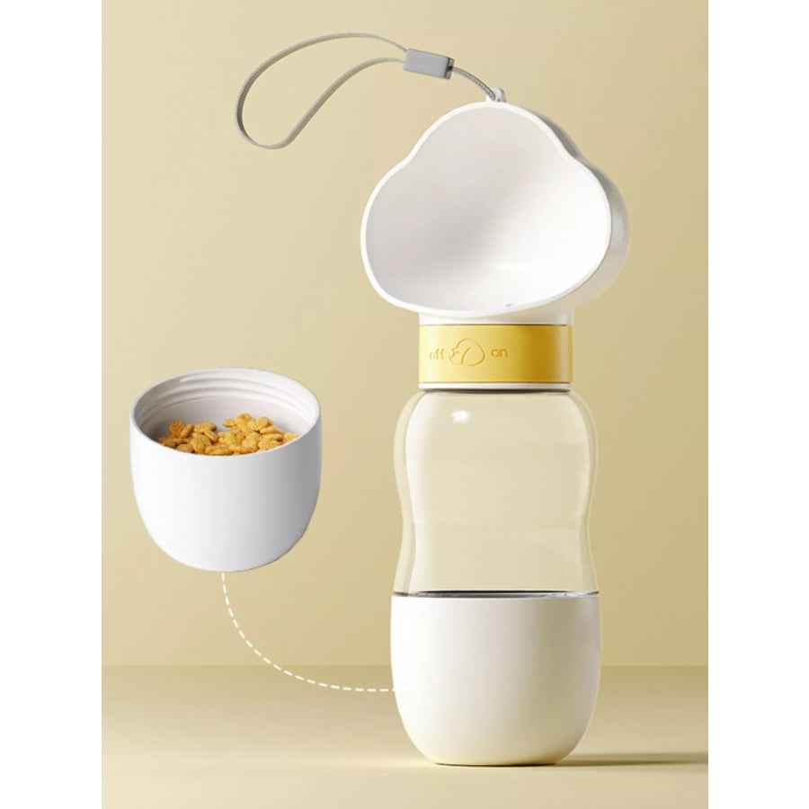 Portable 2-in-1 Pet Water and Food Bowl White / One Size Apparel and Accessories
