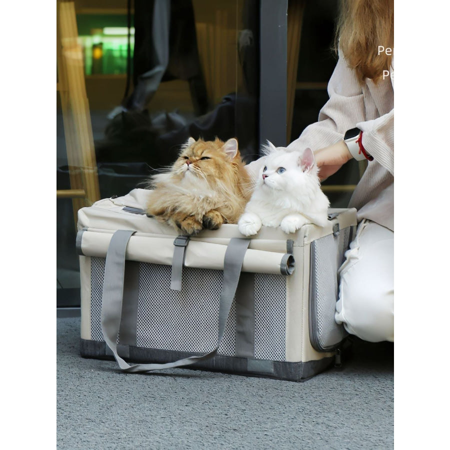 Portable Breathable Pet Carrier Bag Gray / One Size Apparel and Accessories