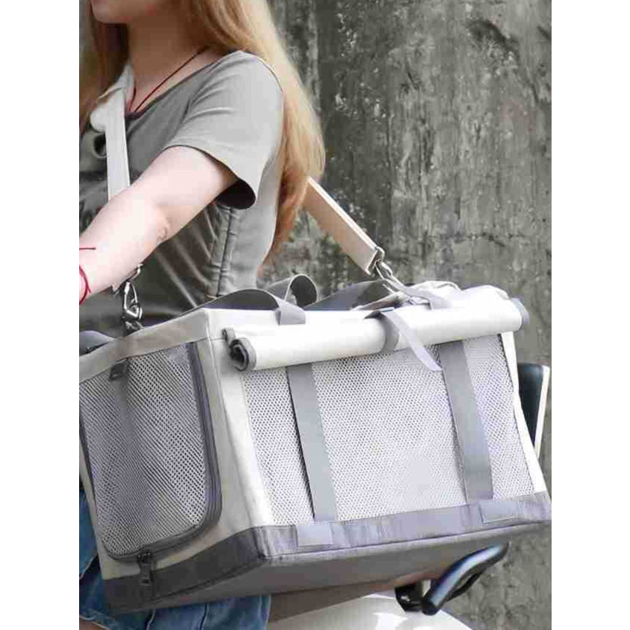 Portable Breathable Pet Carrier Bag Gray / One Size Apparel and Accessories