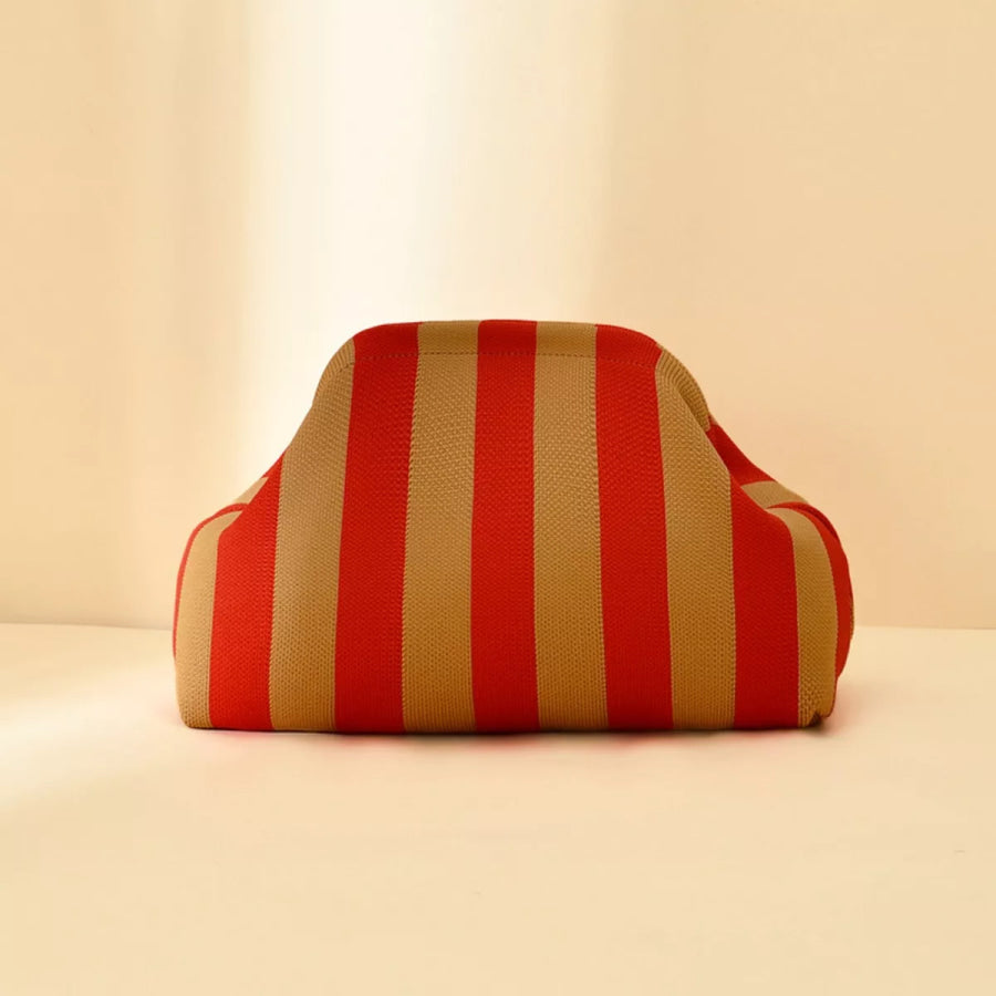 Portable Contrast Knit Clutch Style D / One Size Apparel and Accessories