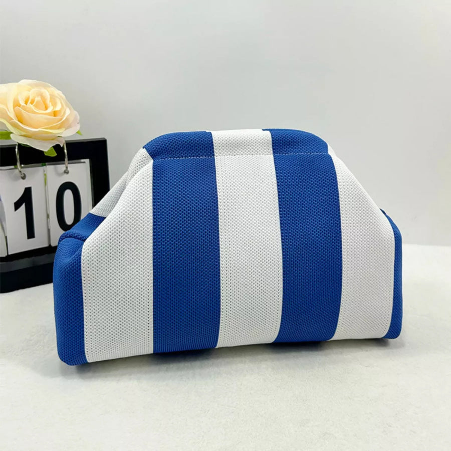 Portable Contrast Knit Clutch Style G / One Size Apparel and Accessories