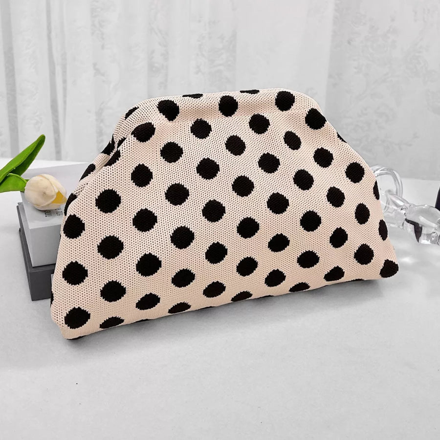 Portable Contrast Knit Clutch Style N / One Size Apparel and Accessories