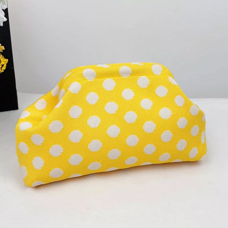 Portable Contrast Knit Clutch Style Q / One Size Apparel and Accessories