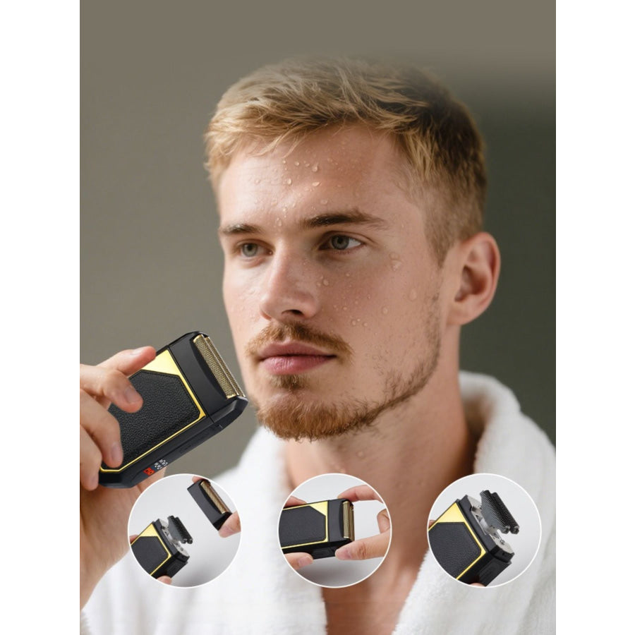 Portable Electric Foil Shaver Gold / One Size Apparel and Accessories