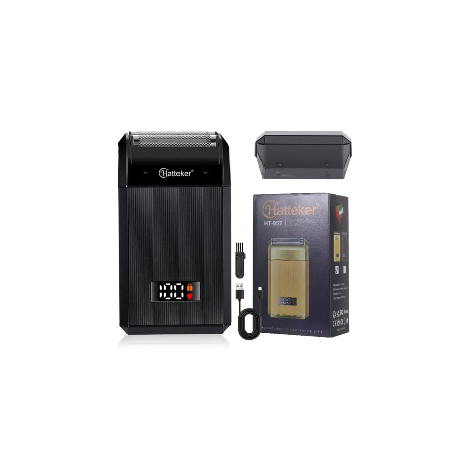 Portable Electric Foil Shaver with LED Display Black / ONESIZE Apparel and Accessories