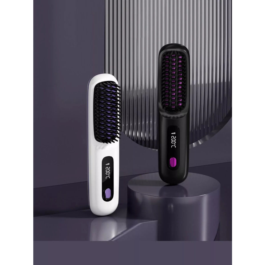 Portable Fast Heating Straightening Comb Black / ONESIZE Apparel and Accessories
