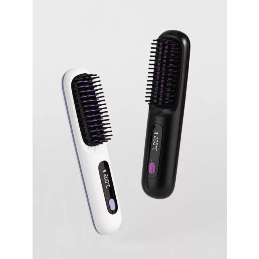 Portable Fast Heating Straightening Comb White / ONESIZE Apparel and Accessories