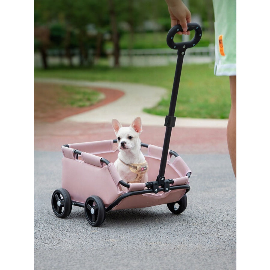Portable Folding Pet Stroller Wagon Blush Pink / One Size Apparel and Accessories