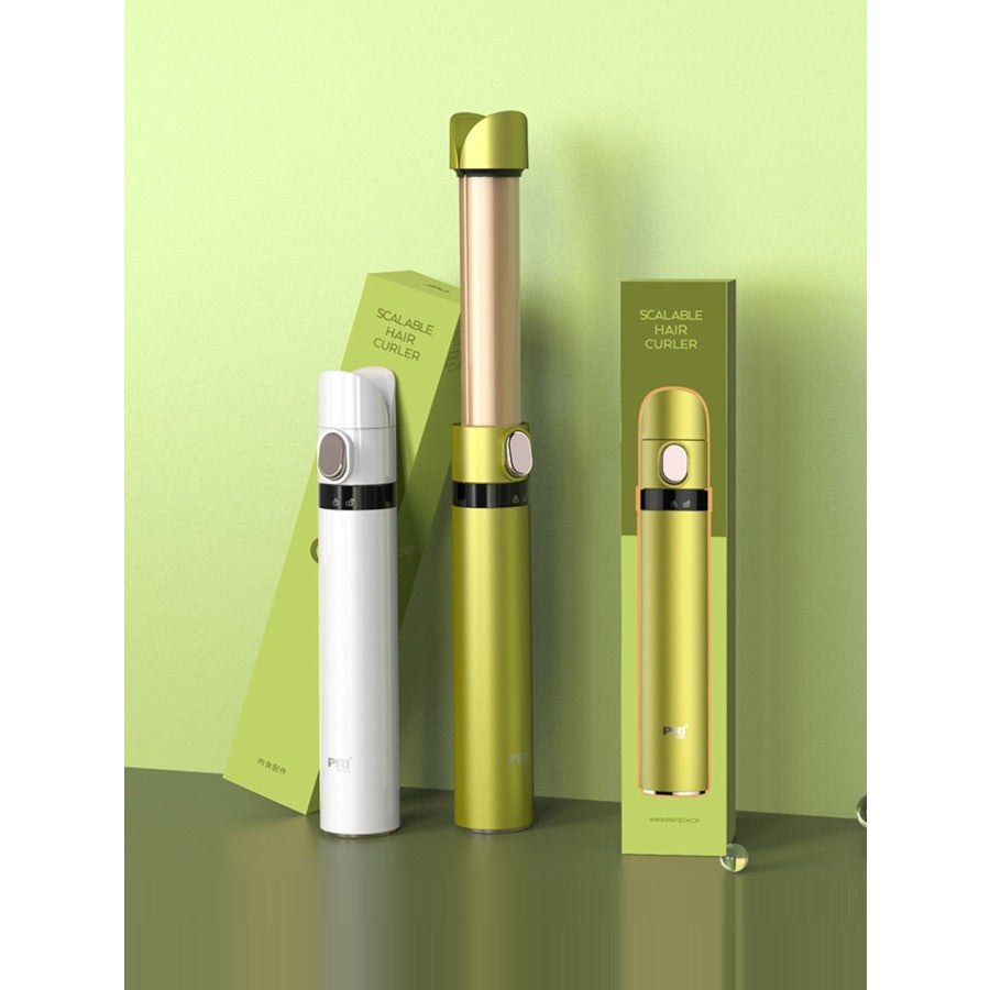 Portable Hair Curling Iron Yellow-Green / One Size Apparel and Accessories