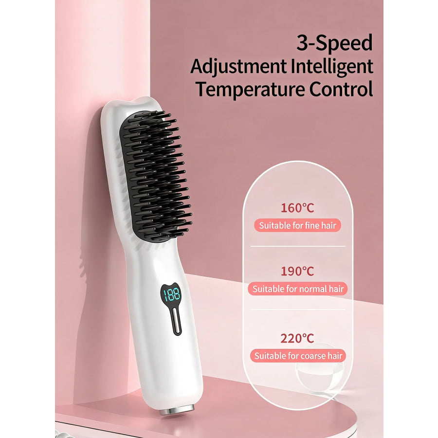 Portable Heated Hair Straightening Comb Apparel and Accessories