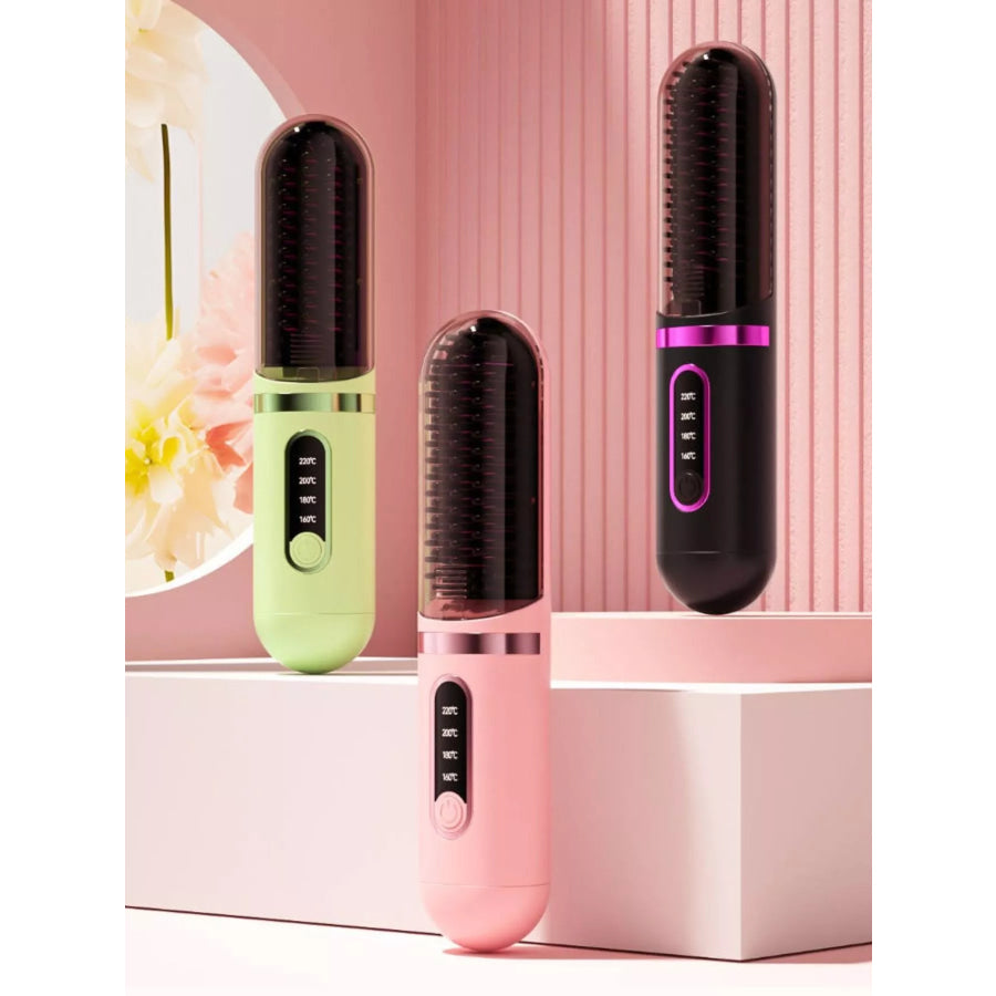 Portable Heated Hair Straightening Comb Apparel and Accessories