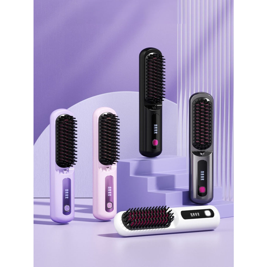 Portable Heated Hair Straightening Comb Apparel and Accessories