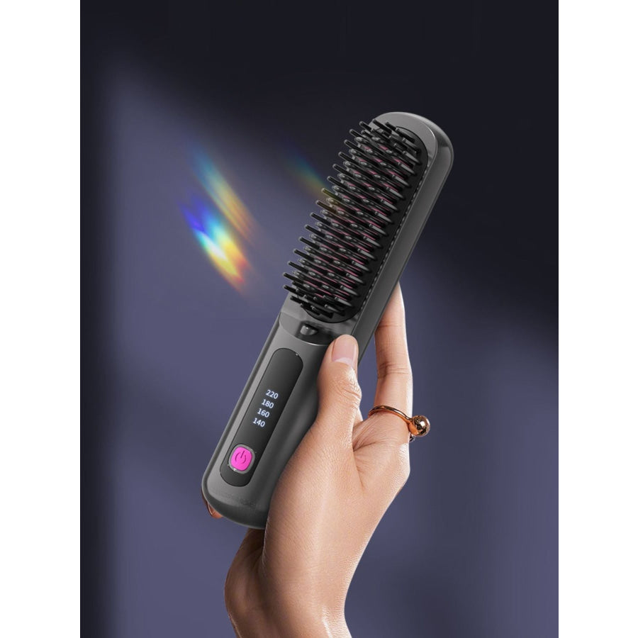 Portable Heated Hair Straightening Comb Black / ONESIZE Apparel and Accessories