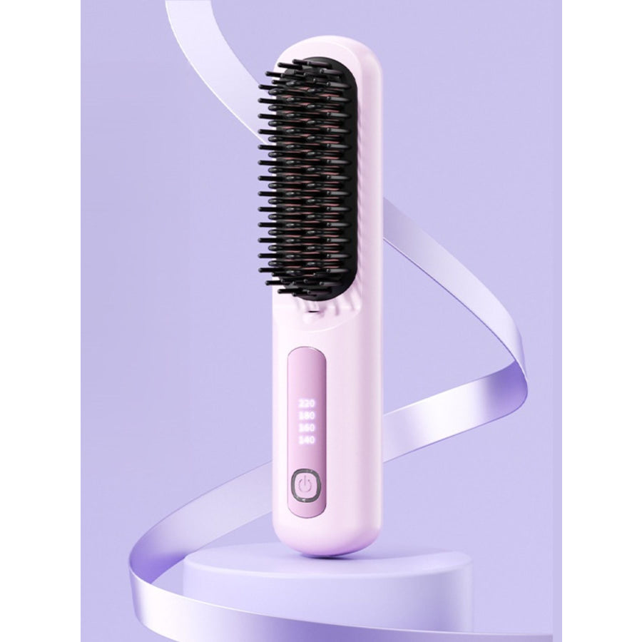 Portable Heated Hair Straightening Comb Pink / ONESIZE Apparel and Accessories