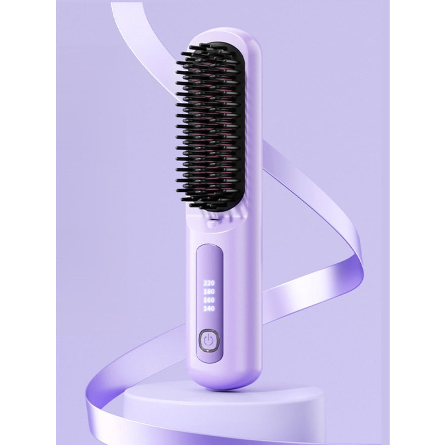 Portable Heated Hair Straightening Comb Purple / ONESIZE Apparel and Accessories