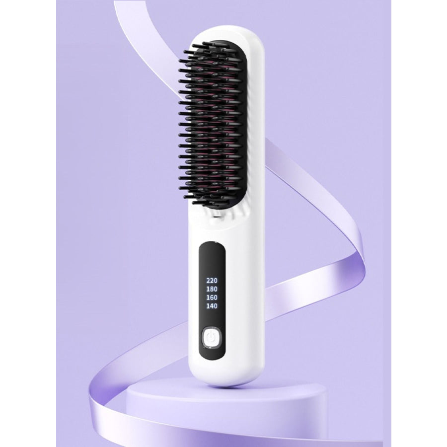 Portable Heated Hair Straightening Comb White / ONESIZE Apparel and Accessories