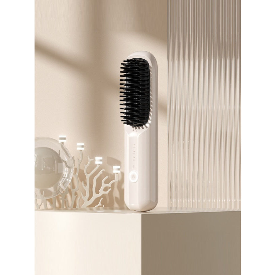 Portable Heated Straightening Comb Beige / ONESIZE Apparel and Accessories