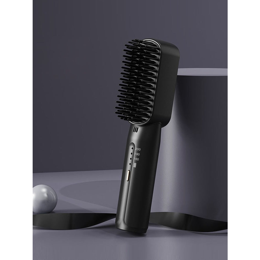 Portable Heated Straightening Comb Black / One Size Apparel and Accessories