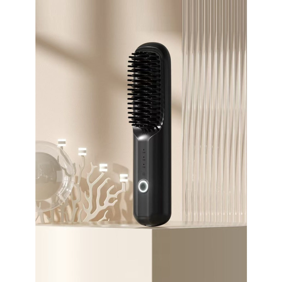 Portable Heated Straightening Comb Black / ONESIZE Apparel and Accessories