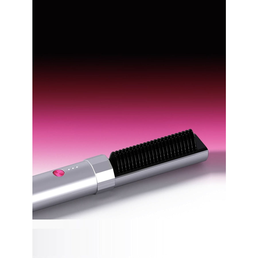 Portable Heated Straightening Comb Silver / ONESIZE Apparel and Accessories