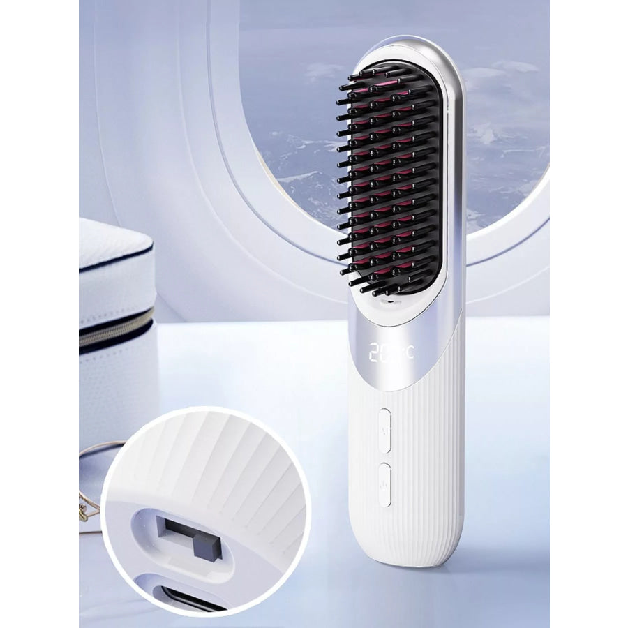 Portable Heated Straightening Comb White / One Size Apparel and Accessories