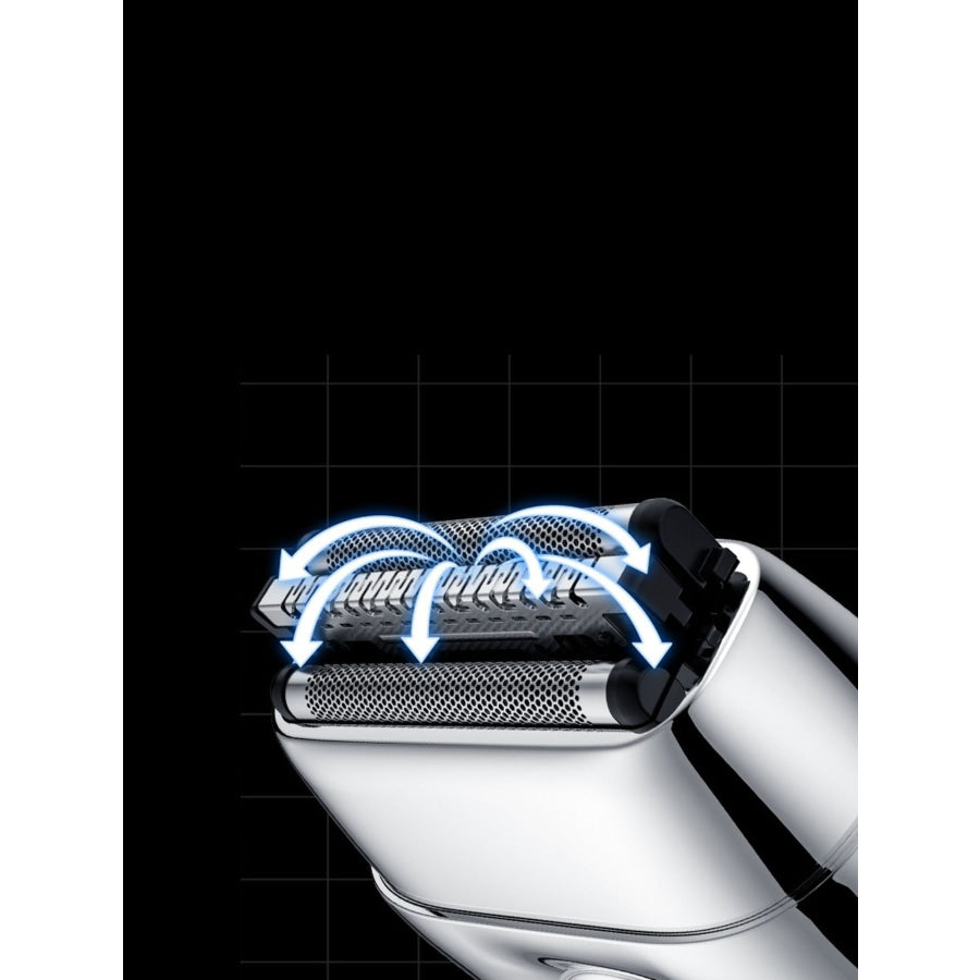Portable Mini Shaver with LED Display Silver / One Size Apparel and Accessories