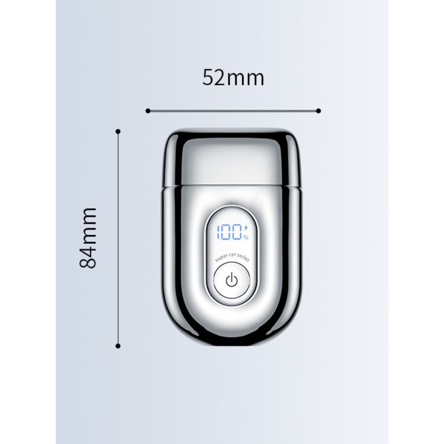 Portable Mini Shaver with LED Display Silver / One Size Apparel and Accessories