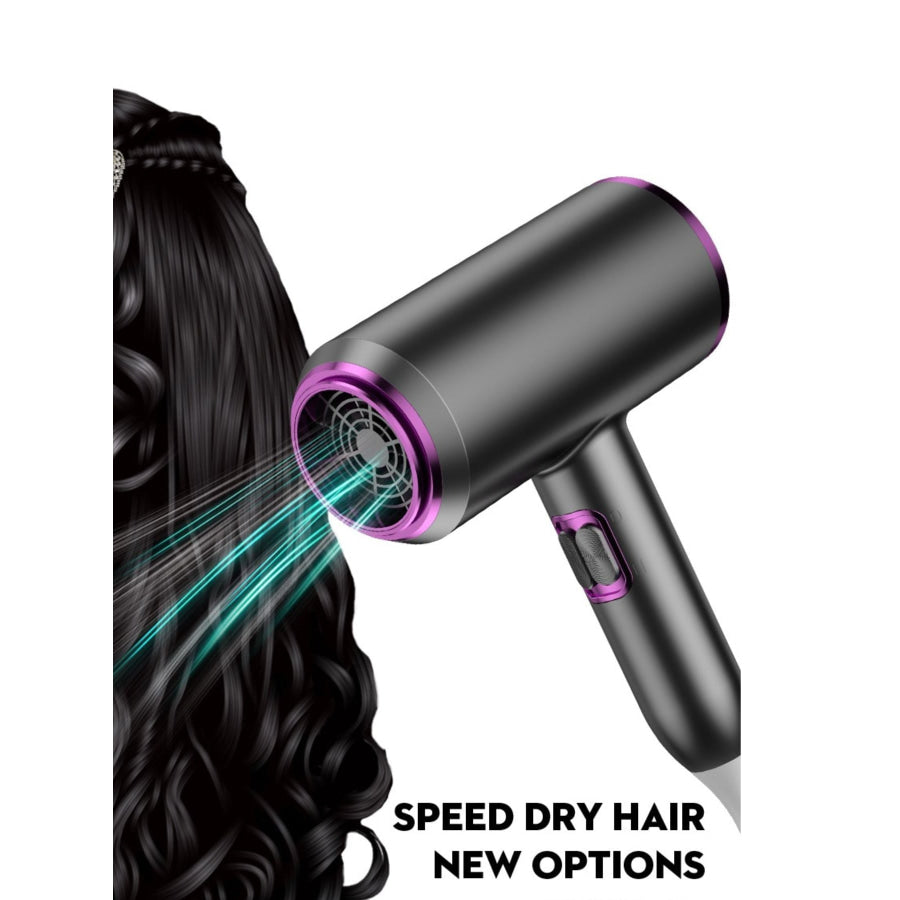 Portable Negative Ion Household Hair Dryer Dark Gray / European plug Apparel and Accessories