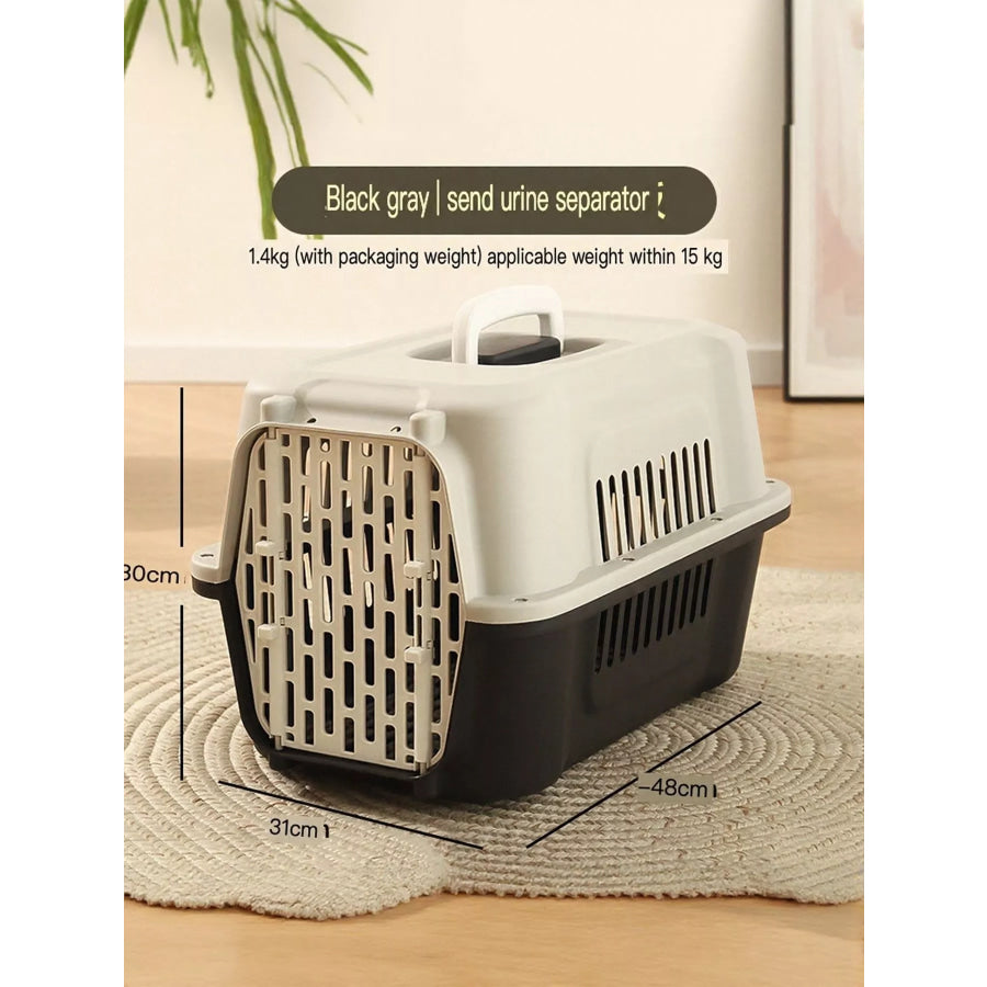 Portable Pet Carrier Black/Gray (Within 33 lbs)]] / One Size Apparel and Accessories