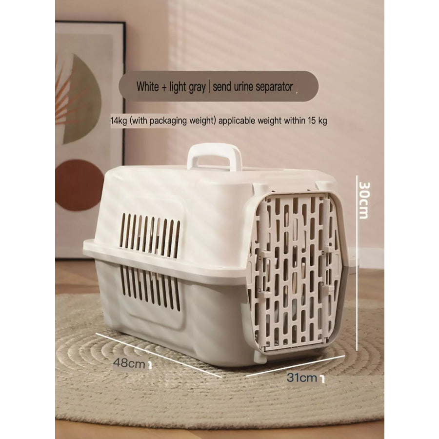 Portable Pet Carrier Light Gray (Within 33 lbs) / One Size Apparel and Accessories