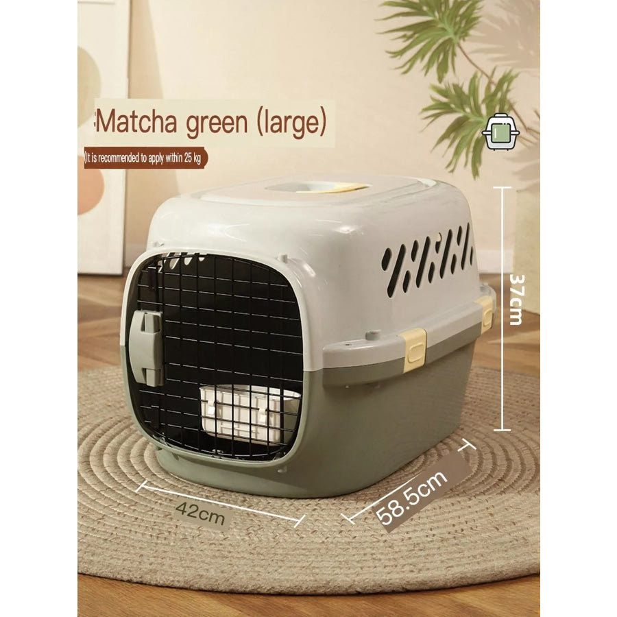Portable Pet Carrier Matcha Green Large (Within 55 lbs) / One Size Apparel and Accessories