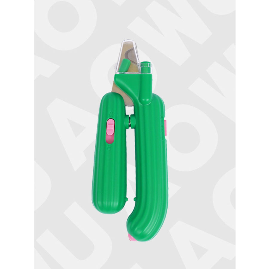 Portable Pet Hair Remover Brush Cactus Led Nail Clipper / One Size Apparel and Accessories