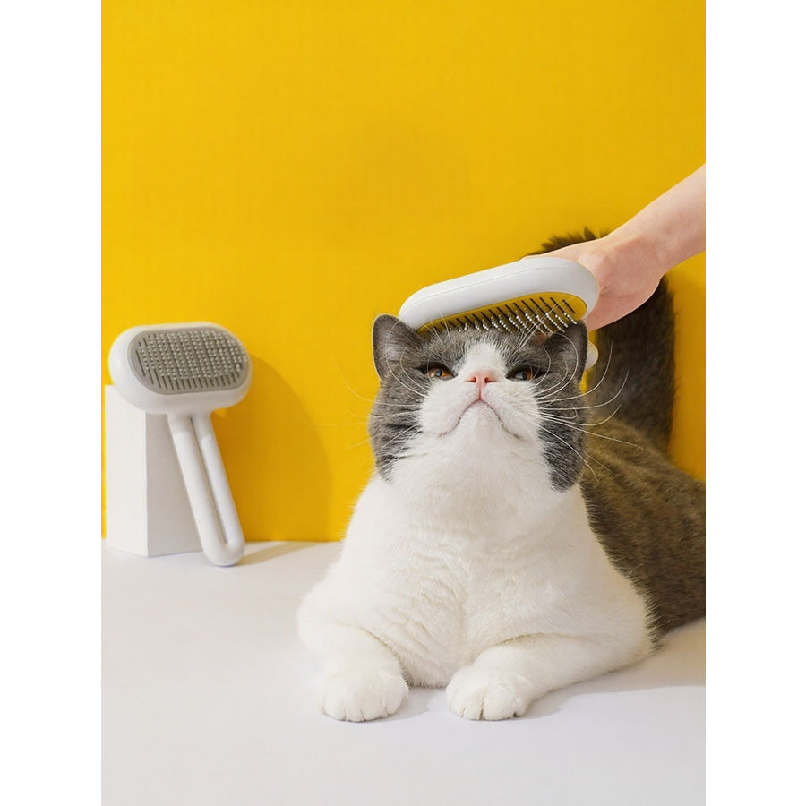 Portable Pet Hair Remover Brush Yellow Capsule Massage Comb / One Size Apparel and Accessories