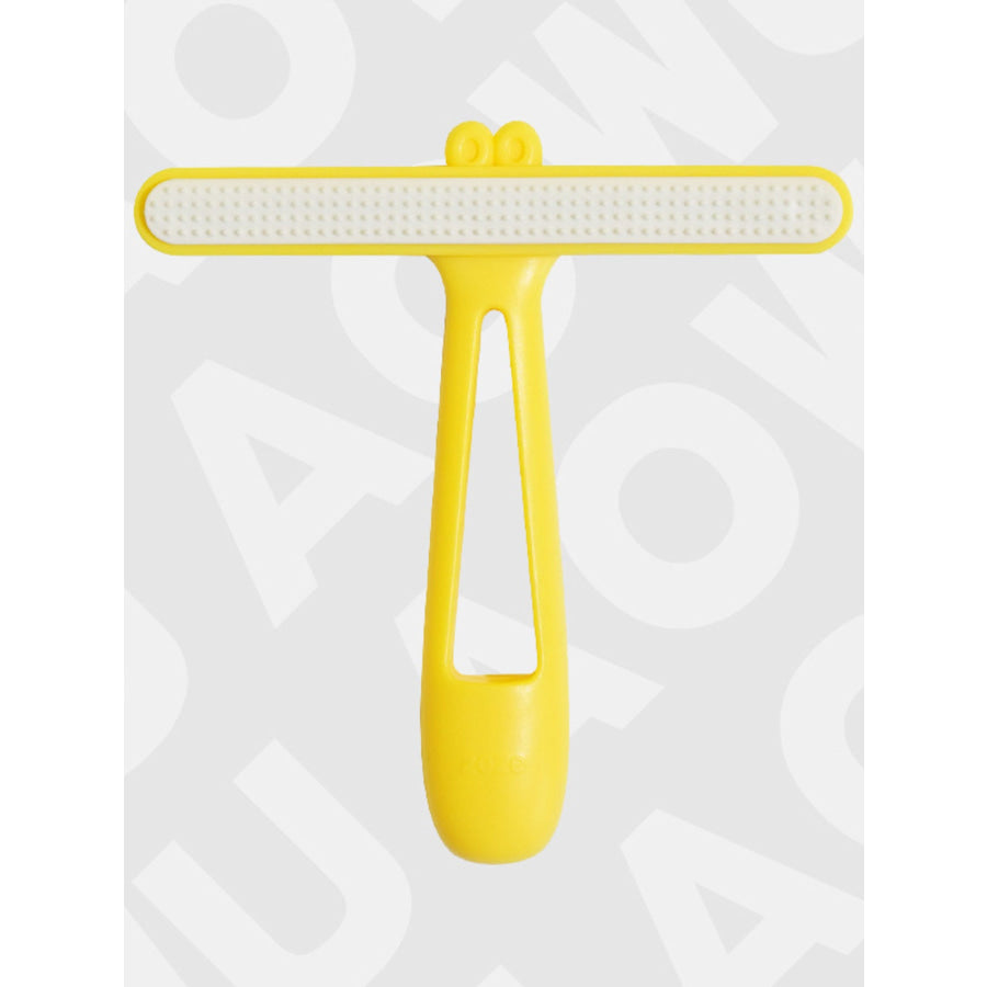 Portable Pet Hair Remover Brush Yellow having Razor / One Size Apparel and Accessories