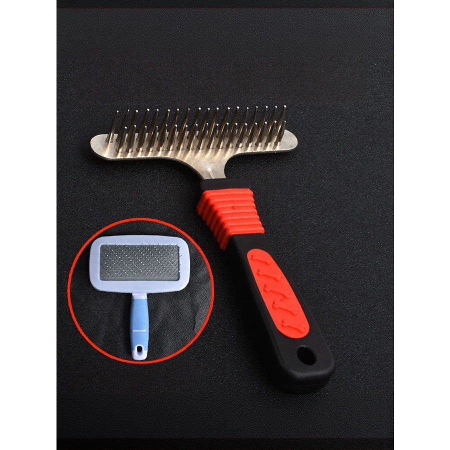 Portable Pet Hair Remover Comb Long/Short Needle Comb + Big Comb / One Size Apparel and Accessories