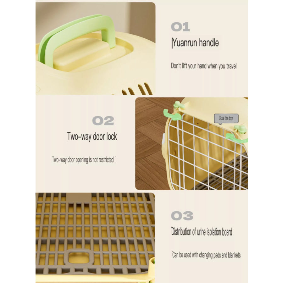 Portable Ventilated Pet Carrier Travel Cage Apparel and Accessories