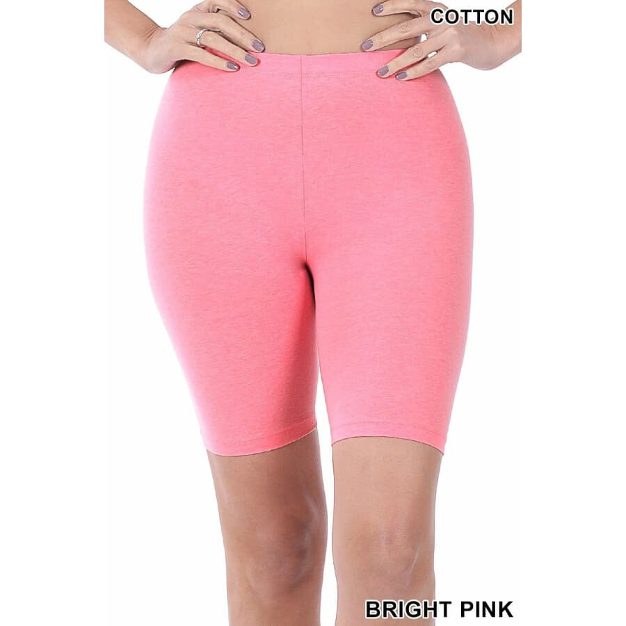 NEW Colours Coming mid-Jan! Premium Cotton Bike Shorts Bright Pink / S Leggings