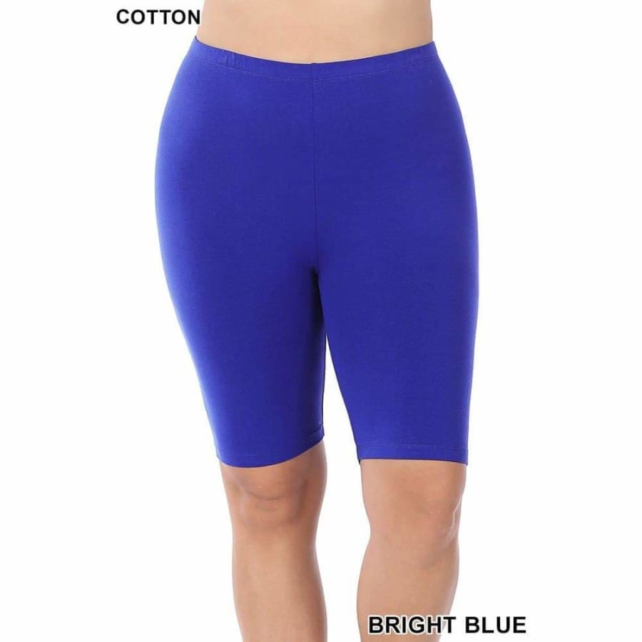 NEW Colours Coming mid-Jan! Premium Cotton Bike Shorts Bright Blue / 1XL Leggings
